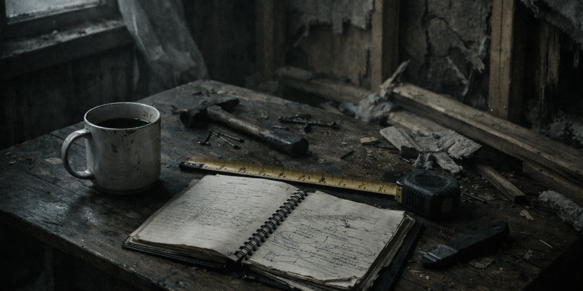 Short by a Quarter — journal photograph from Entry #011 of The Dead Journal by Thomas Hale