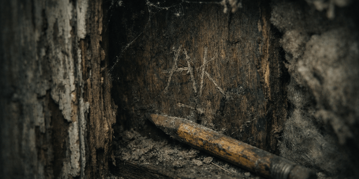Where the Pencil Stopped — journal photograph from Entry #044 of The Dead Journal by Thomas Hale