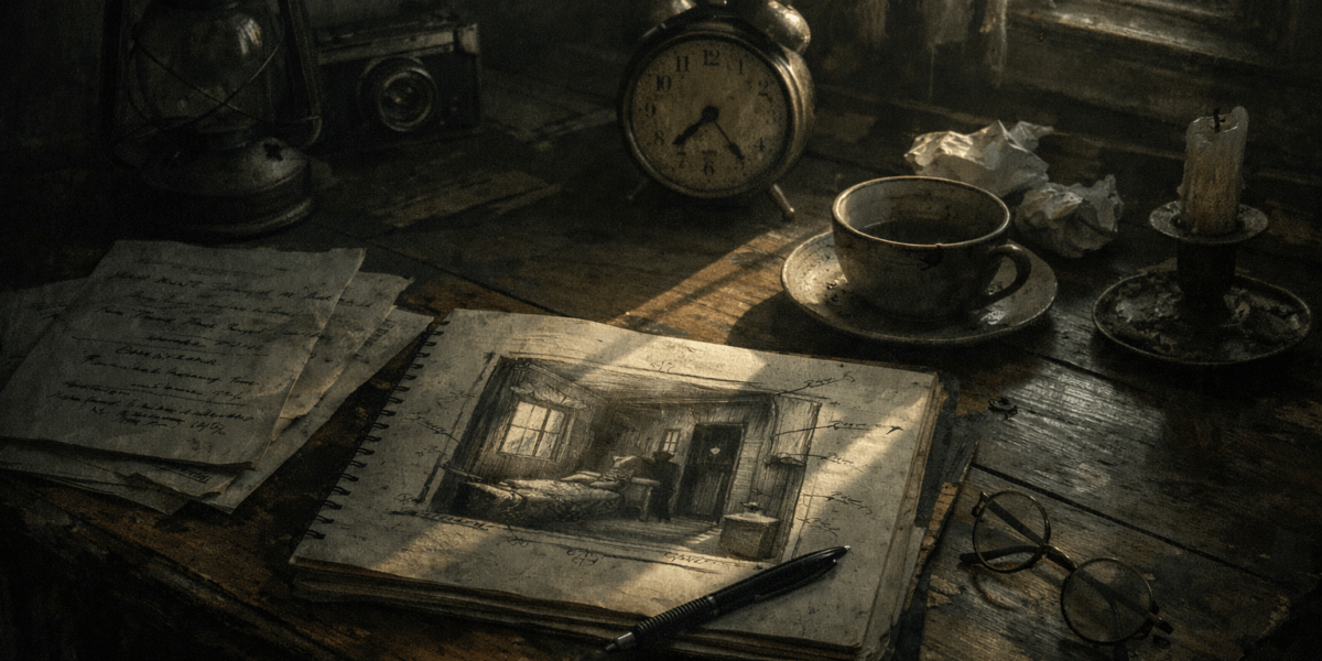 What the Light Allowed — journal photograph from Entry #091 of The Dead Journal by Thomas Hale
