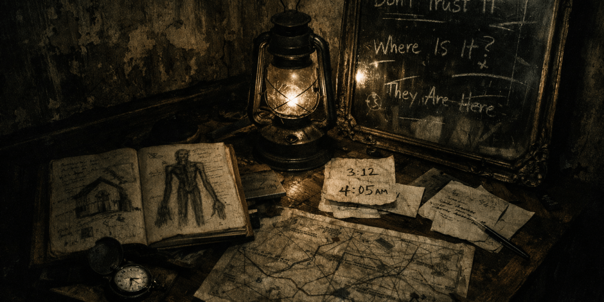 Angles, Echoes, Delay — journal photograph from Entry #135 of The Dead Journal by Thomas Hale