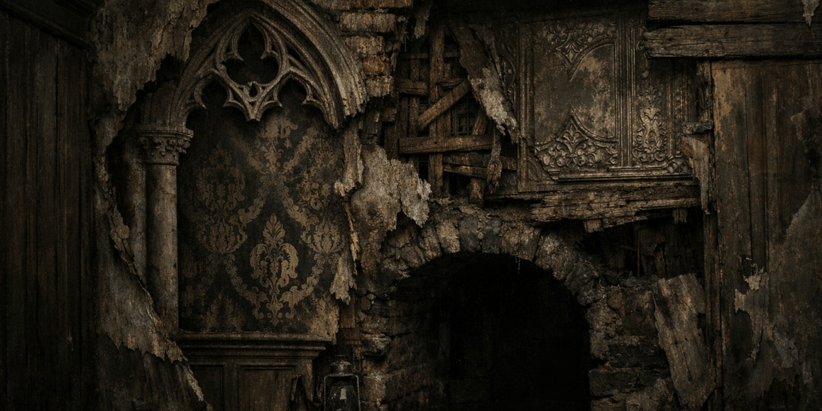 Pattern Beneath Repairs — journal photograph from Entry #211 of The Dead Journal by Thomas Hale