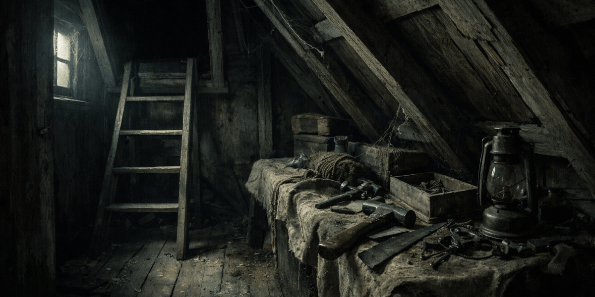 At the Eaves — journal photograph from Entry #161 of The Dead Journal by Thomas Hale