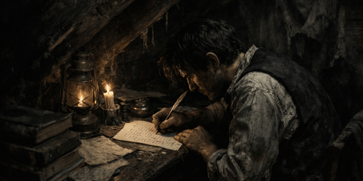 Paper Against the House — journal photograph from Entry #272 of The Dead Journal by Thomas Hale