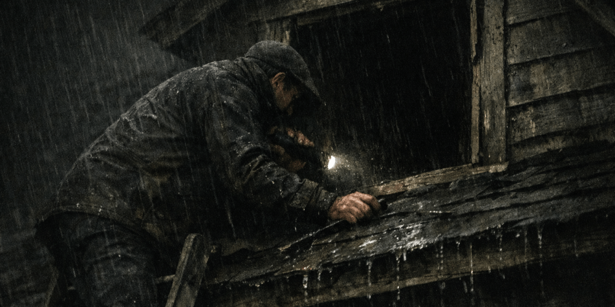 Holdfast in the Rain — journal photograph from Entry #294 of The Dead Journal by Thomas Hale